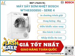 Máy sấy bơm nhiệt 8kg Bosch WTH83008SG - serie 4